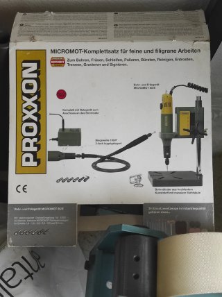 Taladro Proxxon con soporte