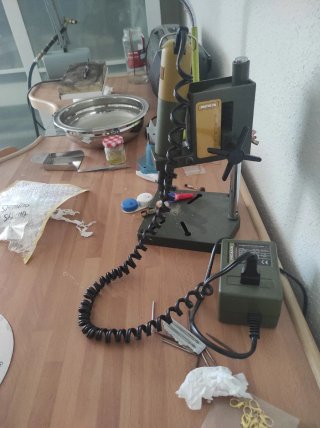 Taladro Proxxon con soporte