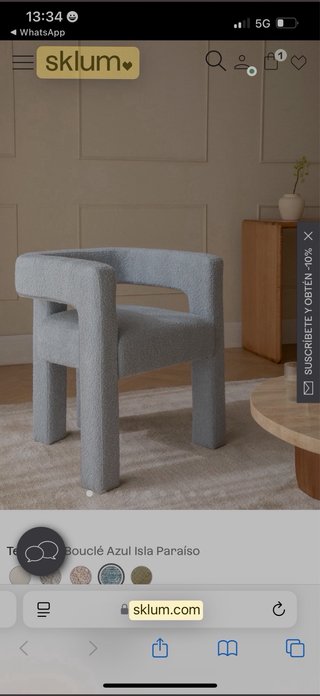 Set di 2 sedie imbottite grigio azzurro chiaro