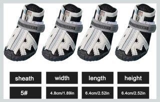 Zapatos para perros negros y grises