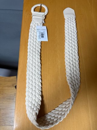 Cinturón Naf Naf beige trenzado sin estrenar