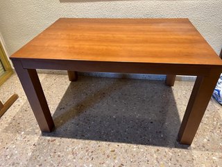 Mesa de comedor extensible, de madera, color roble