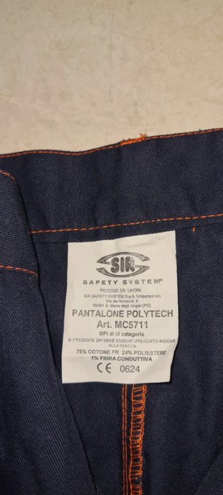 Pantalón ignífugo SIR negro nuevo