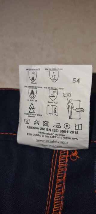Pantalón ignífugo SIR negro nuevo