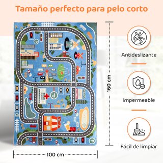 Alfombra de Juegos para Niños + 9 Coches de Tela