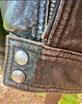 Chaqueta de cuero envejecido
