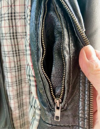 Chaqueta de cuero envejecido