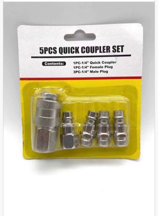 Set 5 pezzi adattatori per compressore universali