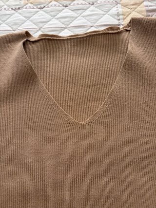 Jersey de pico beige