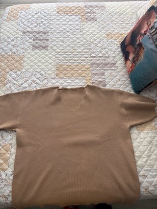 Jersey de pico beige