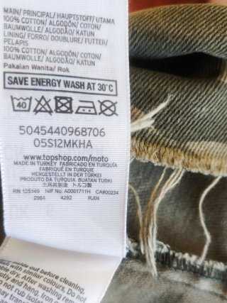 Minifalda Topshop militar camuflaje