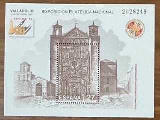 Sello España 27 Pesetas Valladolid 1992