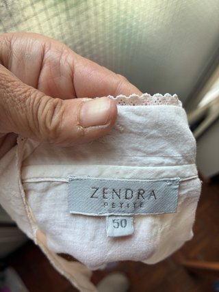 Blusa bordada ZENDRA lino talla 46