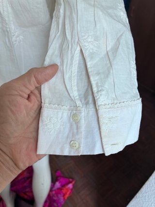 Blusa bordada ZENDRA lino talla 46