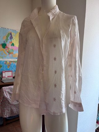Blusa bordada ZENDRA lino talla 46