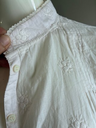 Blusa bordada ZENDRA lino talla 46