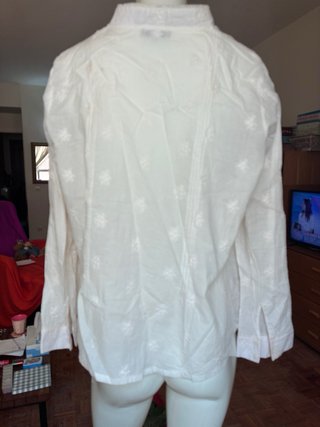 Blusa bordada ZENDRA lino talla 46