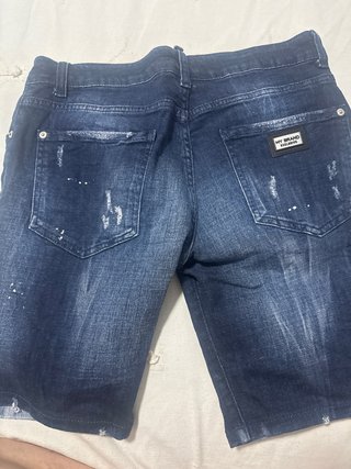 MY BRAND Pantalón Corto Azul Roto