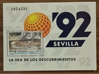 Sello EXPO 92 Sevilla La Era de los Descubrimiento