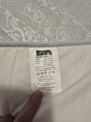 Edredón Reig Marti Cama 135 Gris/Blanco