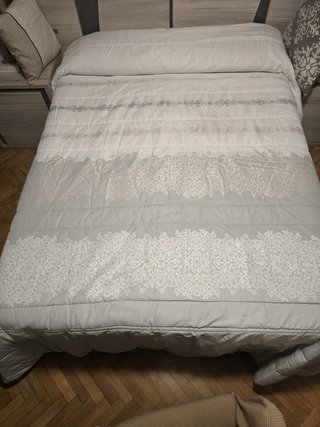 Edredón Reig Marti Cama 135 Gris/Blanco