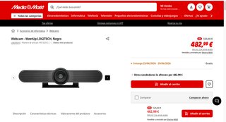 Logitech MeetUp Cámara 4K Videoconferencia