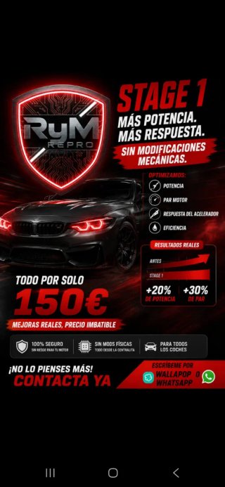 Reprogramación Stage 1 para coches