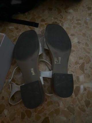 Sandali Soft Space oro e bianche num 40