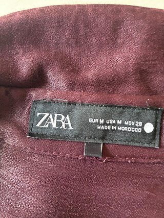 Blusa Morado Oscuro Manga Larga Talla 40 zara