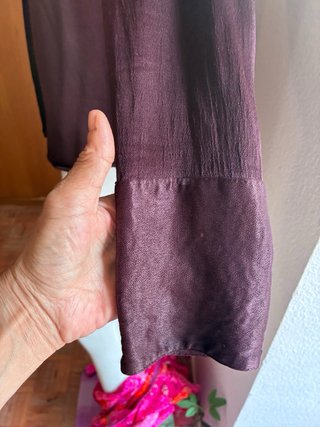 Blusa Morado Oscuro Manga Larga Talla 40 zara