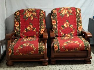 Sofá y 2 sillones vintage floral