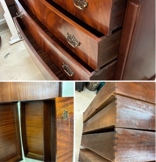 Cómoda de madera noble