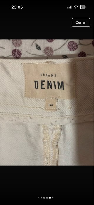 Pantalón vaquero blanco recto