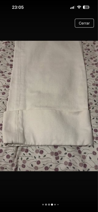 Pantalón vaquero blanco recto