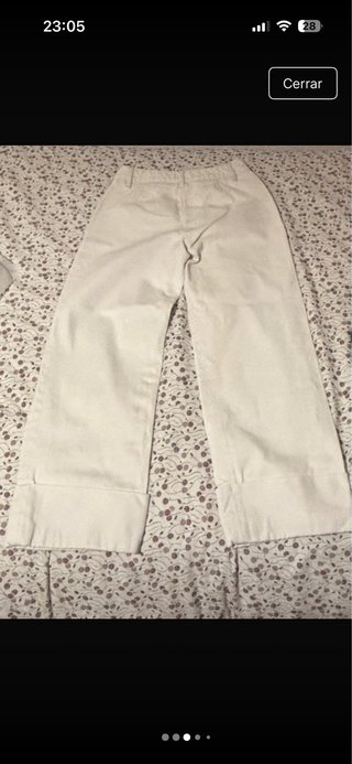 Pantalón vaquero blanco recto