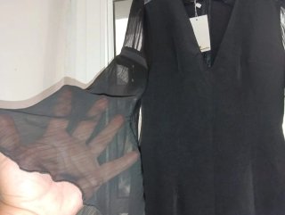Vestido Paquito Martin lentejuelas mangas transpar