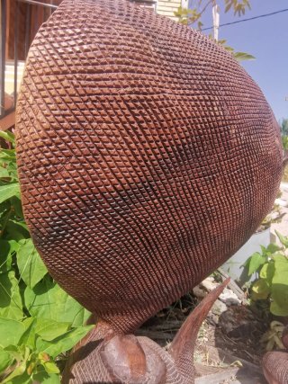 Esculturas de cobras de madera, set étnico