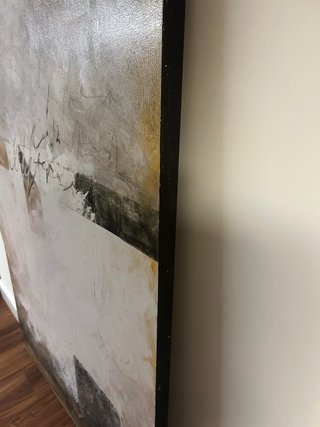 Cuadro grande texturizado beige y gris
