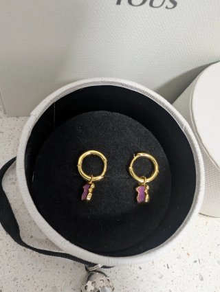 Pendientes Tous Oso Lila