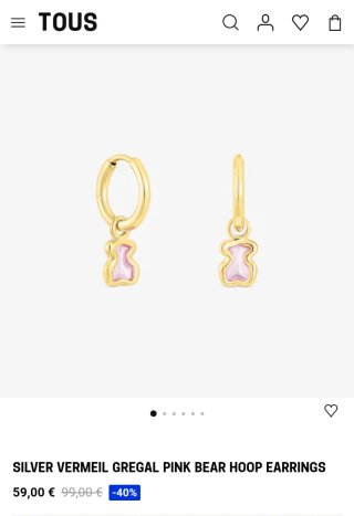 Pendientes Tous Oso Lila