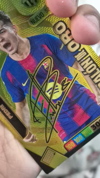 Cromo Pedri Balón de Oro Firmado