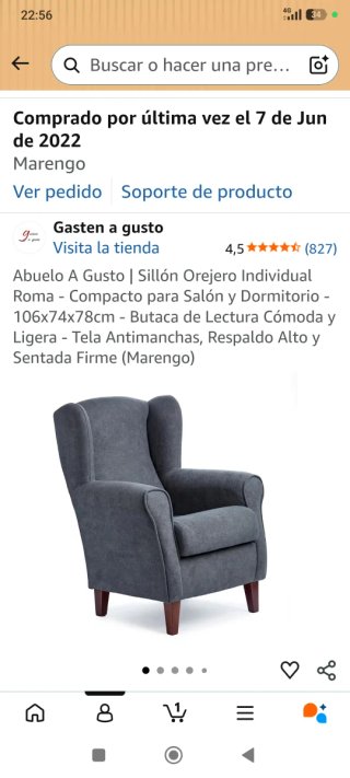 Sillón Orejero Individual Roma -