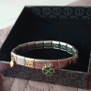 Bracciale Nomination Charm Cuore e Quadrifoglio
