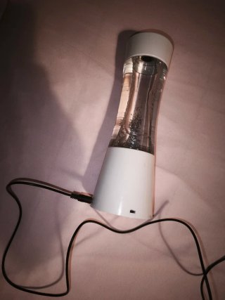 Lámpara purpurina LED rosa