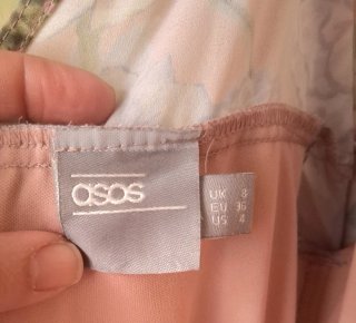 Vestido rosa largo floral de ASOS romántico