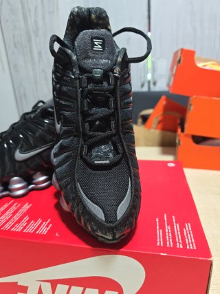 Zapatillas Nike Shox TL Negras y Plateadas