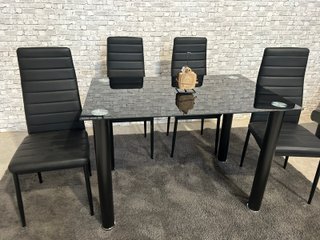 Mesa Comedor Cristal Templado Negra
