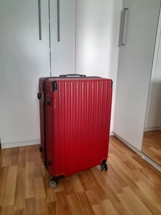 Maleta grande rígida 4 ruedas roja