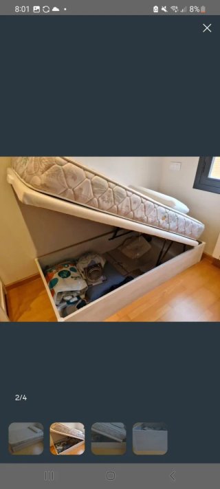 Cama 90 con canapé y colchón