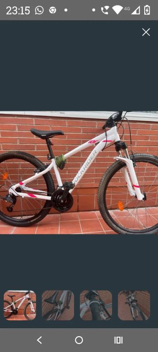 Bicicleta Montaña Decathlon Rockrider Blanca